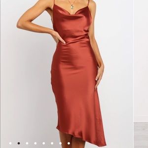 New Burnt Orange Cyprus Slip Dress from Petal & Pup Size 6 - tags on, never worn